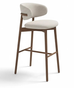 Taburete de Bar de Cuero Genuino Metropolis de Lujo con Estructura de Acero Negro/Bronceado, Diseño Industrial Moderno para Loft, Premium para Hogar, Bar o Comedor - Product Image 3