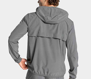 Veste coupe-vent grise pour homme, fermeture éclair, décontractée, printemps, vêtements de sport d'extérieur, coupe régulière, veste coupe-vent pour homme - Product Image 5