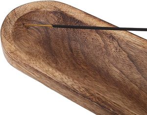 Soporte de Incienso de Madera Artesanal, Bandeja Rústica para Varillas de Aroma, Quemador de Agarbatti de Madera Natural, Soporte Minimalista para Fragancias del Hogar - Product Image 4