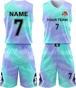 Conjunto de Uniforme de Baloncesto Personalizado con Impresión, Transpirable, de Secado Rápido, para Entrenamiento en Equipo - Product Image 4