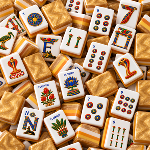 Jeu de Mahjong Américain de Luxe en Acrylique à Thème Égyptien pour 4 Joueurs – Jeu de Mahjong de Voyage Idéal pour les Vacances – Meilleures Ventes - Product Image 5