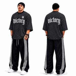 Conjunto Deportivo para Hombre 2026, Camiseta Holgada y Pantalones Anchos de Entrenamiento, Ropa Deportiva Urbana - Product Image 1