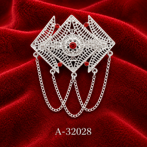 Broche de Aleación de Zinc Chapado en Oro con Perlas de Imitación y Circonitas en Forma de Paz, Pieza Destacada para Bodas y Fiestas de Compromiso de Mujeres - Product Image 2