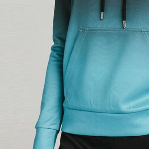 Sudadera con efecto degradado y color sólido, material de poliéster para mayor comodidad y diseño informal con mangas largas / Diseño económico 2026 - Product Image 3