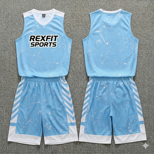 ชุดยูนิฟอร์มบาสเก็ตบอล REXFIT SPORTS OEM แบบกำหนดโลโก้เองได้ สำหรับผู้ใหญ่ ผลิตจากโพลีเอสเตอร์ 100% แห้งเร็ว น้ำหนักเบา ผู้จำหน่ายชุดกีฬา - Product Image 3