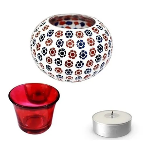 Creative Design Mosaic Colorful Glass Candle Holder With Mosaic <b>Tealight</b> Lighting for Wedding Party & Home Decoration - Product Image 6