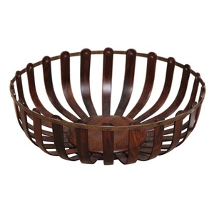 Panier à fruits en bois durable pour l'organisation des fruits sur le comptoir de cuisine et la présentation élégante en salle à manger - Product Image 4