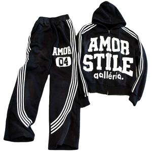 Unisex elegante 100% algodón pantalones de chándal Jogger conjuntos 2 piezas chándal de moda para hombres y mujeres para el invierno - Product Image 1