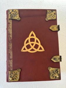Hard Cover Leather Journal with Antique Brass Embellishments, Metal Clasp <b>Lock</b>, Handmade Paper Vintage <b>Diary</b> Notebook - Product Image 3