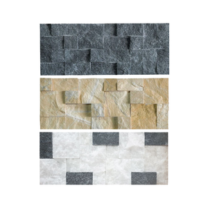 Rectangle Ledger <b>Marble</b> Stone Tile Split Face Modern Calcite Finish Waterproof Exterior Wall Cladding Durable - Product Image 1