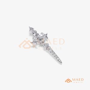 925 <b>Silver</b> Gothic Sword Cross Pendant Necklace Iced Out Hip Hop Moissanite <b>Charm</b> Mens Luxury Jewelry Gift - Product Image 5