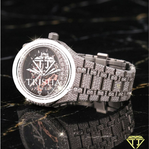 Reloj de Diamantes Moissanite de Alta Gama con Movimiento Automático Visible, Piedras VVS y Diseño de Lujo - Product Image 3