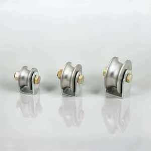 Ruedas de Acero Inoxidable Modernas para Puertas Correderas, Ensamblaje de Componentes de Riel Duradero de Alta Resistencia que Rodan Suavemente, para Villas y Apartamentos - Product Image 4