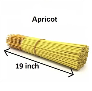 Varillas de incienso natural de albaricoque de 19 pulgadas más vendidas Suministro a granel de madera para uso aromático Varillas de incienso amarillas - Product Image 1