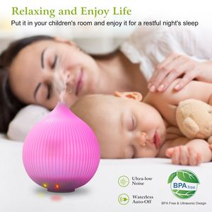 Diffuseur d'huiles essentielles ultrasonique à brume froide de 330 ml avec 7 lumières LED colorées, fonction d'arrêt automatique sans eau - Product Image 6