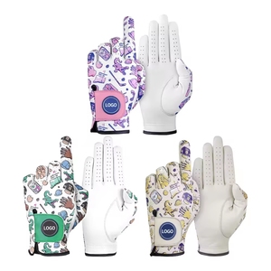 Genuine Leather Waterproof Golf Gloves with Hook and Loop Closure Non-Slip for Left Hand Men Women - Product Image 2