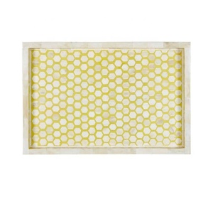 High Quality Sustainable Indian Bone Inlay MDF Wood Modern Luxury Customized StorageTray <b>Single</b> Tier Kitchen Tableware Living - Product Image 1