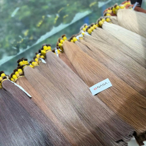 Cheveux humains vierges de qualité supérieure, tendance, de type Nasa Hair, vietnamiens, de Hanoï, en vrac, décolorés, doublement étirés, 100g, sans nœuds, couleurs naturelles - Product Image 1