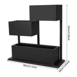 Jardinière en métal Luxe Bloom, pot décoratif à feuilles royales, jardinière de jardin impériale, pot en métal Majestic Grow, jardinière verte opulente - Product Image 5