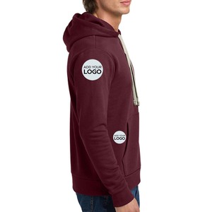 Sweat à capuche en polaire pour homme, hiver, anti-humidité, mélange de coton, coupe oversize, design écologique, marque privée - Product Image 3