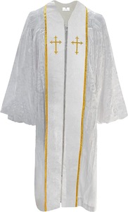 Túnica de sacerdote de lujo para clérigos de la iglesia, vestido de iglesia con cruz bordada, origen importado, terciopelo. - Product Image 6