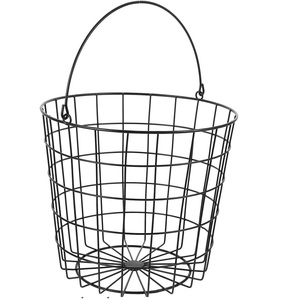 Panier de rangement pour fruits en fil de fer rectangulaire moderne personnalisé, multifonctionnel, avec fond en bois, poignée écologique, utilisation sur comptoir, décoration - Product Image 6
