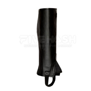Mini Chaps de Cuero Suave para Protección de Patas de Caballo, Diseño de Cuero Liso para Entrenamiento Ecuestre al Aire Libre - Product Image 5