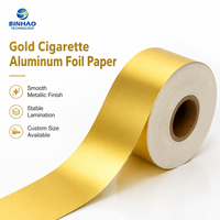 Papier d'aluminium doré personnalisé pour l'emballage des cigarettes, doublure intérieure pour produits du tabac