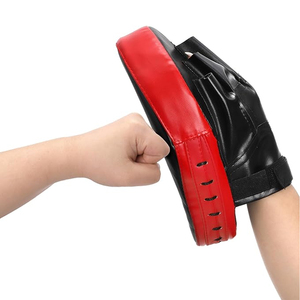 Ensemble de pads de frappe et de cible en mousse rouge et cuir pour l'entraînement de boxe, respirant et souple - Product Image 6