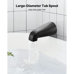 Complete 6-Inch Rainfall <b>Shower</b> Head Single-Spray Single-Handle Tub <b>Trim</b> Kit 304 Stainless Steel Valve Bathrooms <b>Shower</b> Faucet - Product Image 5