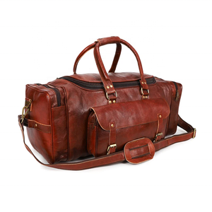 Men Duffle <b>Bag</b> Cattle Leather Weekend Overnight <b>Bag</b> Crazy Horse Leather Traveling <b>Bag</b> for Men - Product Image 4