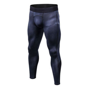 Men's Geometric <b>Patterned</b> Yoga <b>Leggings</b> Full Length Four-Way Stretch Compression Pants - Product Image 1