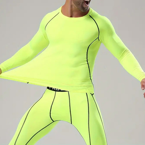 Camiseta de Compresión de Manga Larga de Color Sólido, Camiseta Deportiva, Camiseta de Compresión de Venta Caliente y Ropa de Entrenamiento BJJ para Hombre - Product Image 6