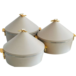 <b>Ceramic</b> Casseroles Set Round Minimalist Design With Zinc Alloy Handles Oven Safe Enamel Coating Durable Cookware - Product Image 1