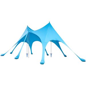 Tenda da Spiaggia UPF50+ con Protezione Solare, Altezza 2,8 m, Montaggio Facile, 6x4 m, con Sacchi di Sabbia e Pali per Stabilità - Product Image 1