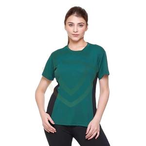 Camiseta Casual de Fibra de Algodón para Mujer, Diseño Personalizado con Logotipo OEM, Color Liso Teñido - Product Image 1