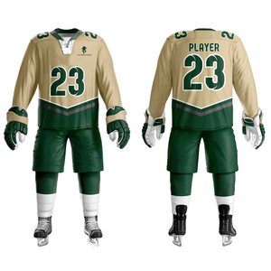 Uniforme de hockey respirant en Spandex/Polyester, logo personnalisé, maillots de hockey sur glace brodés en 3D, impression numérique, été, homme adulte - Product Image 5
