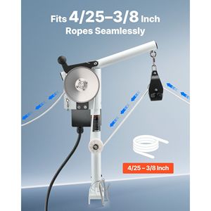 Verricello Elettrico 12V DC 1200W con Capacità di Sollevamento di 198 Libbre, Velocità del Filo 115 Ft/min e Rotazione a 360 Gradi - Product Image 5