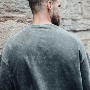 Vente directe d'usine : T-shirts pour hommes effet délavé, légers, grandes tailles, en promotion - Product Image 5