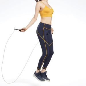 Soutien-gorge de sport jaune à col en V et bretelles spaghetti pour femme, maintien moyen, respirant, sans coutures, pour yoga et activités sportives, couleur unie - Product Image 5
