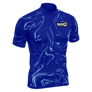 Fournisseur fiable Maillot de cyclisme unisexe à manches courtes, fermeture éclair intégrale, polyester, élasthanne, impression par transfert par sublimation, Tenzo Intl, coupe-vent - Product Image 4