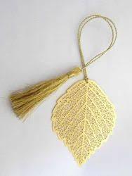 Leaf Shape Metal <b>Bookmark</b> with Tassel Pendant Charm Elegant Page Marker for Books Journals School Supplies - Product Image 4