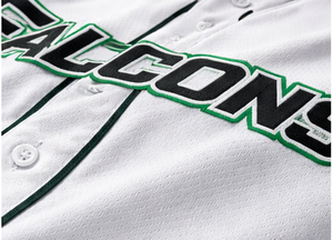 Camiseta de Béisbol Blanca Lisa Sublimada de Alta Calidad, 100% Algodón, Cuello en V, Tirantes en T, Manga Corta, Botones, Transpirable - Product Image 3