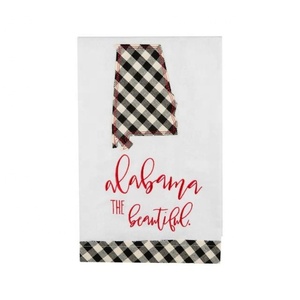 Best Selling Budget Friendly Ultra Soft Grey Minute Floral <b>Pattern</b> Embroidered High Absorbent Lint Free Customizable Tea <b>Towels</b> - Product Image 4