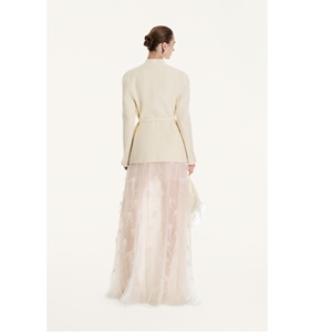 Wholesale Clothing Skirts For Women <b>Top</b> MILAN EMB FEATHER SKIRT ODM Embellished Long Straight Ankle-length Winter Skirts Women - Product Image 6