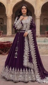 Conjunto de Vestido de Novia Afgano Vintage Color Granate para Mujer, Hecho a Mano con Espejos, Maxi Dupatta, Traje de Novio - Product Image 4