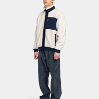 Manteau d'hiver en sherpa pour homme, couleur unie, fermeture éclair, coupe ample, manches longues, style streetwear, en polaire et laine, vente en gros
