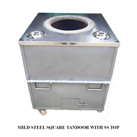 Fournisseur de chariots tandoor à gaz modernes en acier inoxydable, forme carrée, durables, avec revêtement en poudre et dispositif de sécurité anti-flamme, qualité professionnelle.