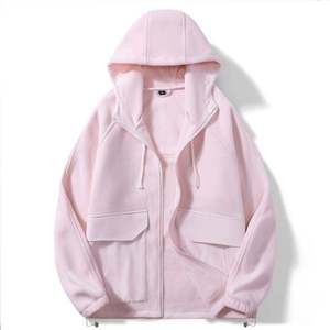Custom Men's 100% Cotton <b>Zip</b> Up Hoodie Full Zipper <b>Hooded</b> Sweatshirt Casual Streetwear Custom Logo OEM ODM Wholesale - Product Image 2