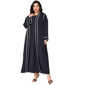 Cárdigan Abierto de Manga Corta para Mujer, Talla Grande, Estilo Árabe, Cárdigan Abierto de Manga Larga, Elegante, a la Moda, Talla Grande, Tela de Poliéster - Product Image 4